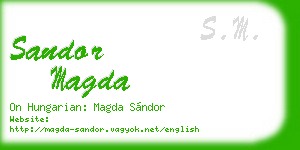 sandor magda business card